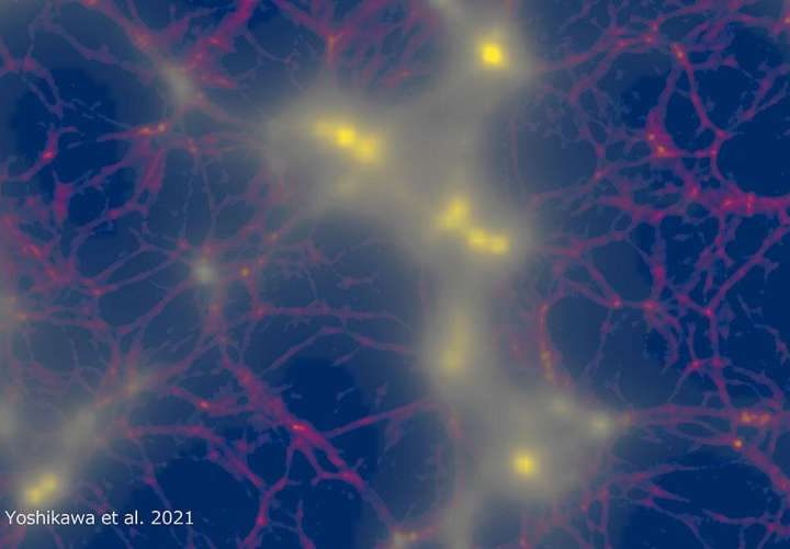 Record-breaking simulations of large-scale structure formation in the universe