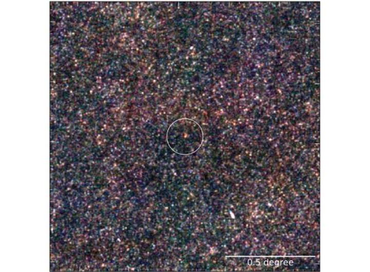 A massive galaxy supercluster in the early universe