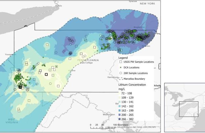 Making batteries takes lots of lithium: Almost half of it could come from Pennsylvania wastewater