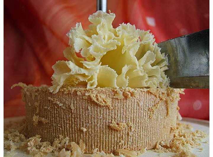 Friction variation creates Tête de Moine’s signature cheese flowers