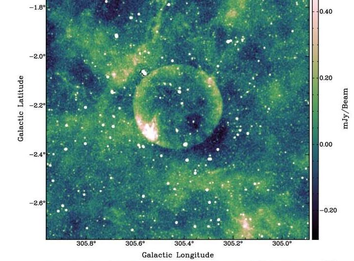 Observations detect a perfectly shaped supernova remnant