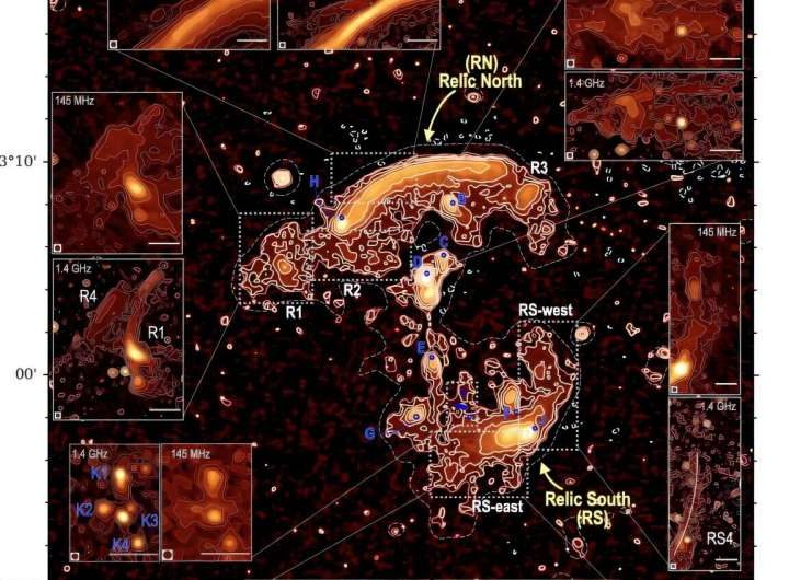 Astronomers observe the Sausage cluster at very low radio frequencies