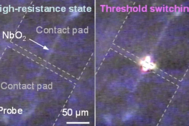 Electro-optical Mott neurons made of niobium dioxide created for brain-inspired computing
