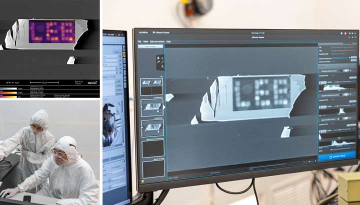 Scientists use electrons to pattern light sources and wiring directly onto crystals