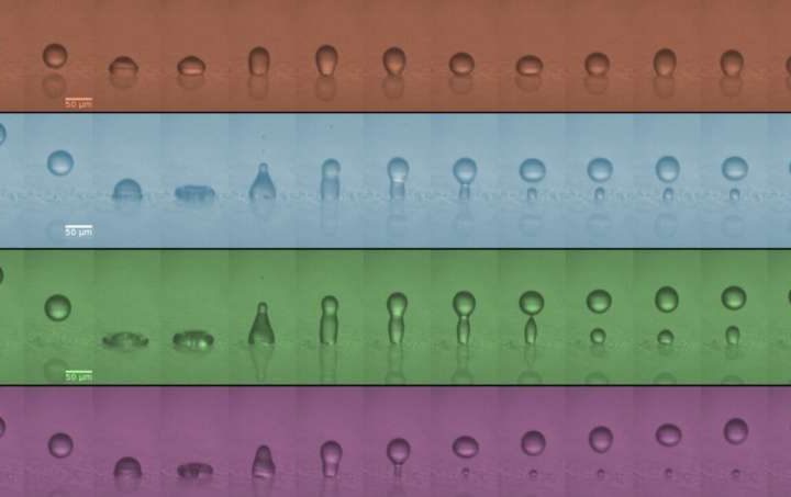 Why tiny droplets stick or bounce: The physics of speed and size