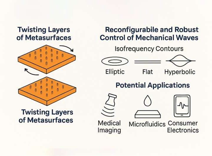 Twisting sound: Scientists discover a new way to control mechanical vibrations in metamaterial