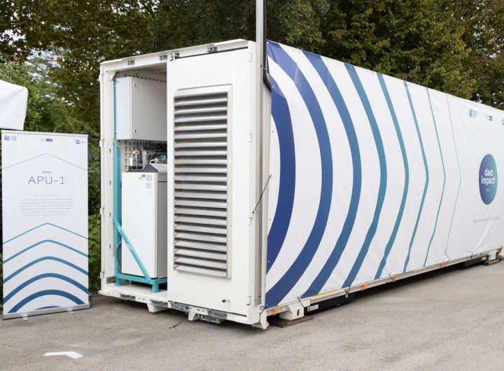 New technology extracts CO₂ from the atmosphere