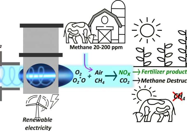 Plasma-catalytic system aims to cut livestock methane emissions