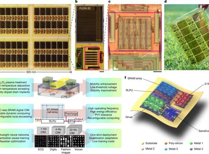 A new flexible AI chip for smart wearables is thinner than a human hair