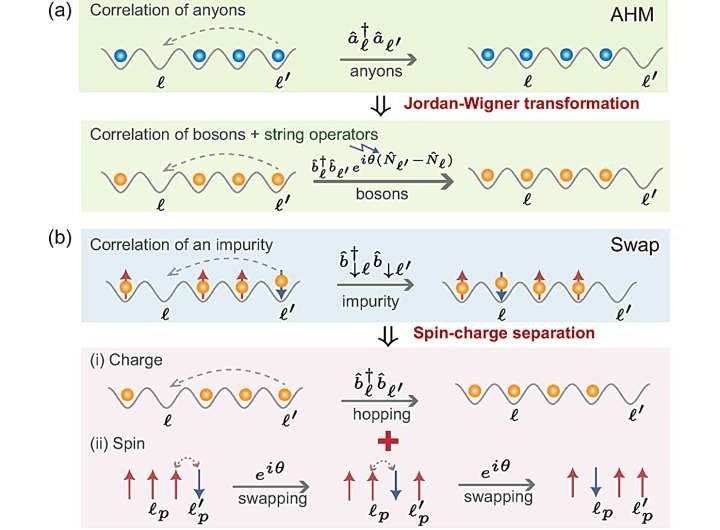 A simple spin swap reveals exotic anyons