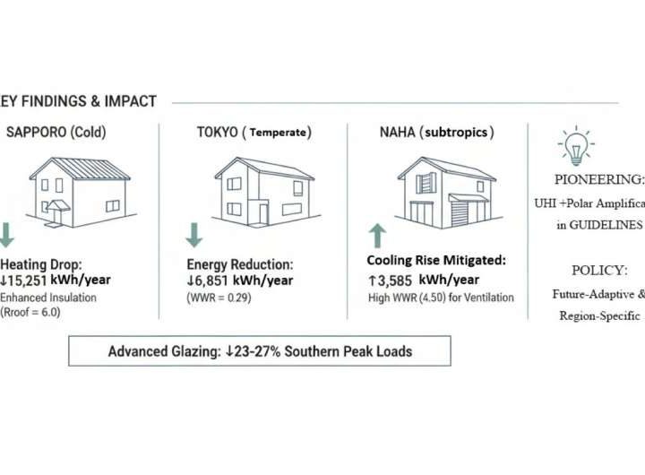 Climate-tailored housing designs cut energy use across Japan’s diverse regions