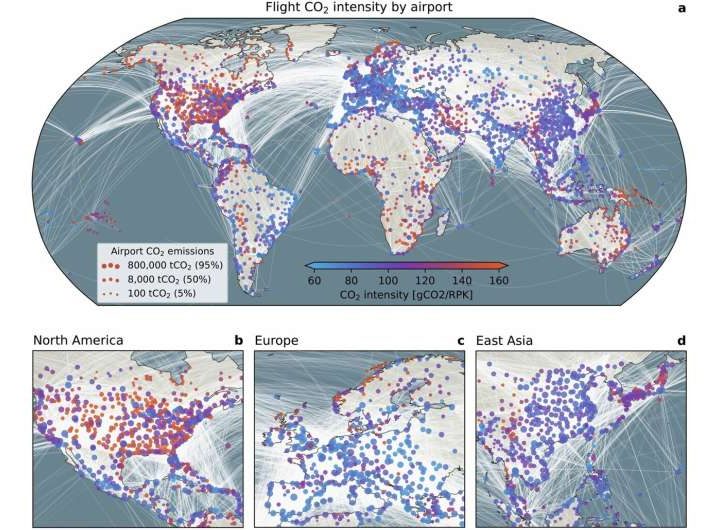 Global aviation emissions could be halved through maximizing efficiency gains