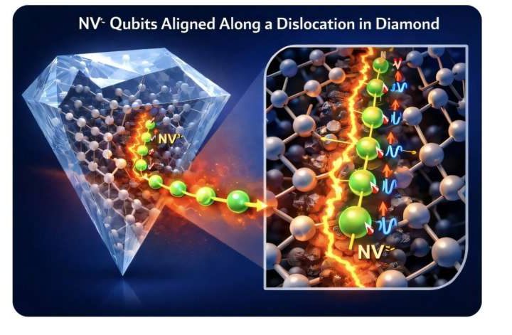 Turning crystal flaws into quantum highways: A new route towards scalable solid-state qubits