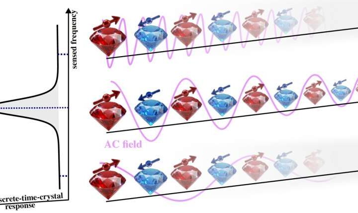 Discrete time crystal acts as a usable sensor for weak magnetic oscillations