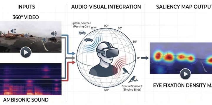 AI model predicts human attention in 360-degree videos using both sound and vision