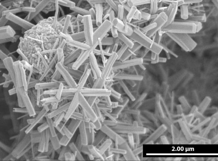 More than a pretty picture, star-shaped nanomaterial changes energy storage